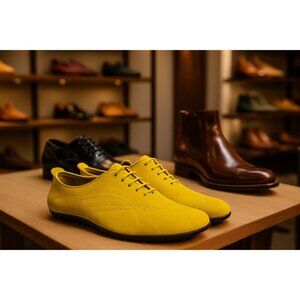 ARCHE Laius Green Leather Comfort Shoes 40 EU Lace Up Sneakers France US 9.5 M